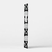 Rococo Damast Patroon Wit op Zwart Case-Mate iPhone Case (Achterkant / Rechts)