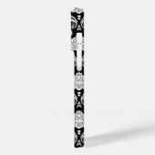 Rococo Damast Patroon Wit op Zwart Case-Mate iPhone Case (Achterkant / Links)
