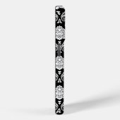 Rococo Damast Patroon Wit op Zwart Case-Mate iPhone Case (Achterkant / Rechts)