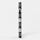 Rococo Damast Patroon Wit op Zwart Case-Mate iPhone Case (Achterkant/rechts)