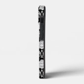 Rococo Damast Patroon Wit op Zwart Case-Mate iPhone Case (Achterkant / Links)