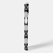 Rococo Damast Patroon Wit op Zwart Case-Mate iPhone Case (Achterkant / Rechts)