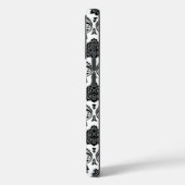 Rococo Damast Patroon Zwart op Wit Case-Mate iPhone Case (Achterkant / Links)