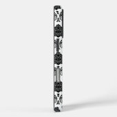 Rococo Damast Patroon Zwart op Wit Case-Mate iPhone Case (Achterkant / Rechts)