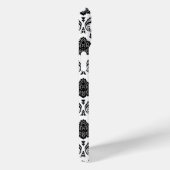 Rococo Damast Patroon Zwart op Wit Case-Mate iPhone Case (Achterkant / Rechts)
