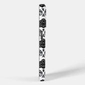 Rococo Damast Patroon Zwart op Wit Case-Mate iPhone Case (Achterkant / Rechts)