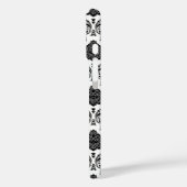 Rococo Damast Patroon Zwart op Wit Case-Mate iPhone Case (Achterkant / Links)