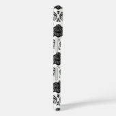 Rococo Damast Patroon Zwart op Wit Case-Mate iPhone Case (Achterkant / Rechts)