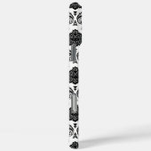 Rococo Damast Patroon Zwart op Wit Case-Mate iPhone Case (Achterkant / Rechts)