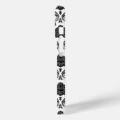 Rococo Damast Patroon Zwart op Wit Case-Mate iPhone Case (Achterkant / Links)