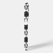 Rococo Damast Patroon Zwart op Wit Case-Mate iPhone Case (Achterkant / Rechts)