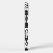 Rococo Damast Patroon Zwart op Wit Case-Mate iPhone Case (Achterkant / Rechts)