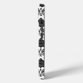 Rococo Damast Patroon Zwart op Wit Case-Mate iPhone Case (Achterkant / Links)