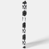 Rococo Damast Patroon Zwart op Wit Case-Mate iPhone Case (Achterkant / Rechts)