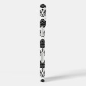Rococo Damast Patroon Zwart op Wit Case-Mate iPhone Case (Achterkant / Rechts)