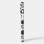 Rococo Damast Patroon Zwart op Wit Case-Mate iPhone Case (Achterkant / Links)