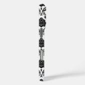 Rococo Damast Patroon Zwart op Wit Case-Mate iPhone Case (Achterkant / Rechts)