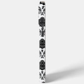 Rococo Damast Patroon Zwart op Wit Case-Mate iPhone Case (Achterkant / Links)