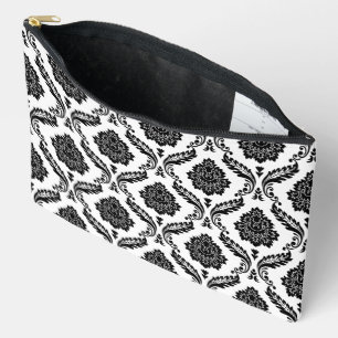 Rococo Damast Patroon Zwart op Wit Etui