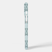 Rococo Damast Rpt Patroon Eendenei Blauw+Turquoise Case-Mate iPhone Case (Achterkant / Links)