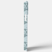 Rococo Damast Rpt Patroon Eendenei Blauw+Turquoise Case-Mate iPhone Case (Achterkant / Rechts)