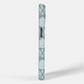 Rococo Damast Rpt Patroon Eendenei Blauw+Turquoise Case-Mate iPhone Case (Achterkant / Rechts)