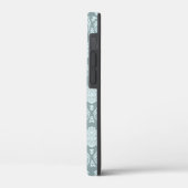 Rococo Damast Rpt Patroon Eendenei Blauw+Turquoise Case-Mate iPhone Case (Achterkant / Links)