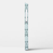 Rococo Damast Rpt Patroon Eendenei Blauw+Turquoise Case-Mate iPhone Case (Achterkant / Links)