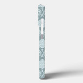 Rococo Damast Rpt Patroon Eendenei Blauw+Turquoise Case-Mate iPhone Case (Achterkant / Links)