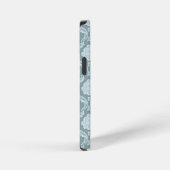 Rococo Damast Rpt Patroon Eendenei Blauw+Turquoise iPhone Hoesje (Rechterkant)