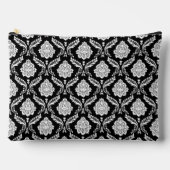 Rococo Damast Rpt Patroon Wit op Zwart Etui (Voorkant)