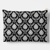 Rococo Damast Rpt Patroon Wit op Zwart Etui (Achterkant)
