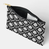 Rococo Damast Rpt Patroon Wit op Zwart Etui (Open)