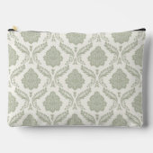 Rococo damastpatroon groen op crème etui (Voorkant)