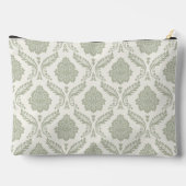 Rococo damastpatroon groen op crème etui (Achterkant)