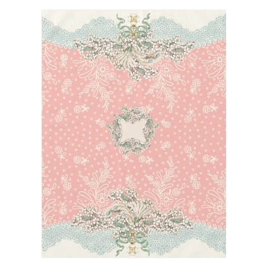 Rococo Dinner Servetten Tafelkleden Stof Hydrangea (Voorkant)