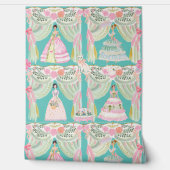 Rococo Drapery Ladies Pastel Marie Antoinette Behang (Afrollen)