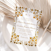 Rococo Elegant Classic Formal Wedding Kaart