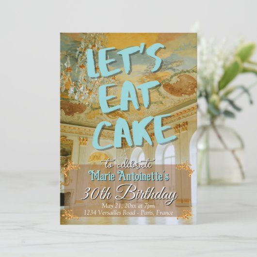 Rococo Esthetische Verjaardagsfeest Marie Antoinet Kaart (Staand voorkant)