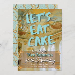 Rococo esthetische verjaardagsfeestje Marie Antoin Kaart