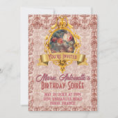 Rococo Esthetische Verjaardagsfeestje Zachte Renai Kaart (Voorkant)