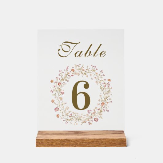 Rococo Floral Antiek Lijst bruiloft Acryl Bord (Voorkant)