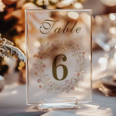 Rococo Floral Antiek Lijst bruiloft Acryl Bord