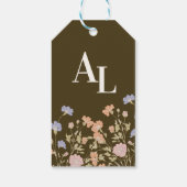 Rococo Floral Antiek Lijst bruiloft Cadeaulabel (Achterkant)