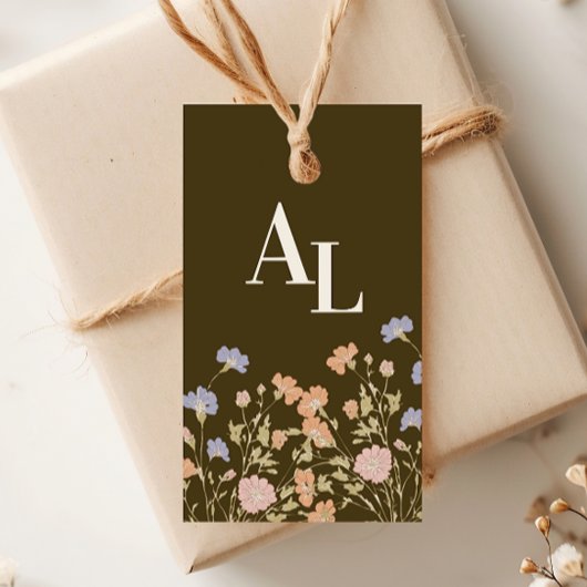 Rococo Floral Antiek Lijst bruiloft Cadeaulabel
