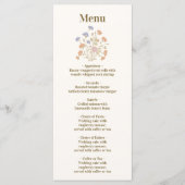 Rococo Floral Antiek Lijst bruiloft Menu (Voorkant)