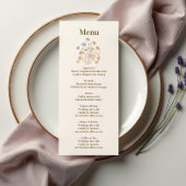 Rococo Floral Antiek Lijst bruiloft Menu