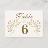 Rococo Floral Antiek Lijst bruiloft Plaatskaartje (Voorkant)