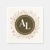 Rococo Floral Antiek Lijst bruiloft Servet (Voorkant)