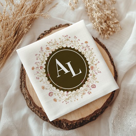 Rococo Floral Antiek Lijst bruiloft Servet